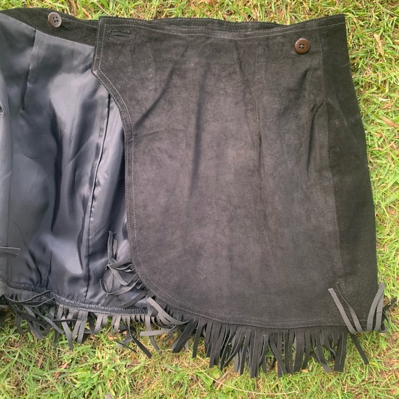 Cache real leather fringe skirt - Picture 6 of 12